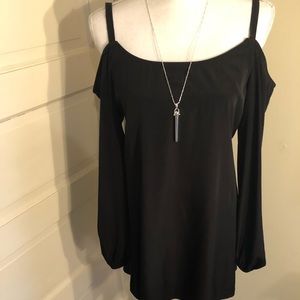 Elegant Off-the-shoulder Low Back Black Mini Dress